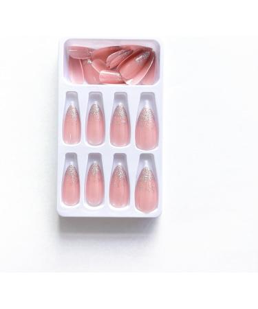 24Pcs/Set Press On Nails Pink Gradient Starry Sky Fake Nail Patch Long False Nails Acrylic Fake Nails Full Cover Nails Tips Artificial Finger Manicure Press on nails for Women and Girls - Buy Online on GoSupps.com