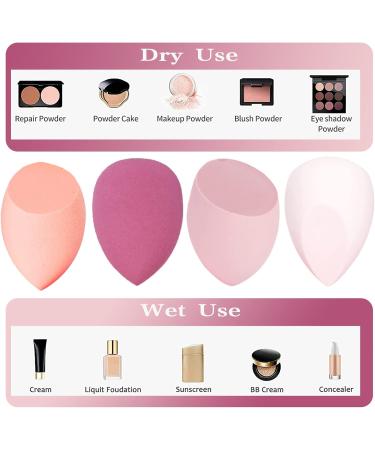 Makeup Sponge Set Face Beauty Make Up Sponges Blender 8-Pack - Buy Online on GoSupps.com