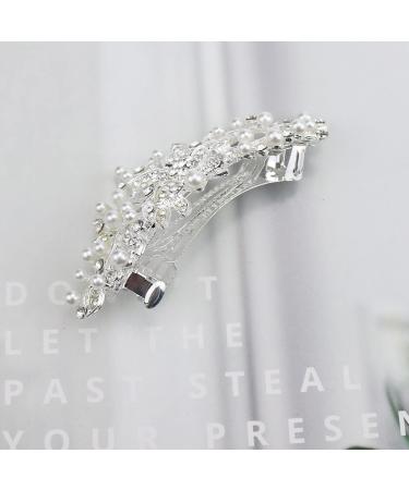 Vintage Floral Rhinestone Hair Clips Set - 3 Antique Style Hair Accessories with Crystal Beads for Women - Buy Online on GoSupps.com