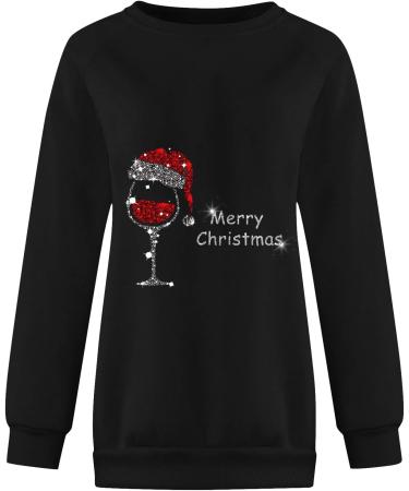 Women's Christmas 3D Plush Shoulder-Free Long-Sleeve Sweater - Black 3XL | Festive Holiday Apparel - Buy Online on GoSupps.com