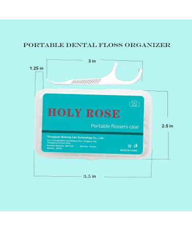 Holy Rose Portable Travel Flosser Dispenser with Dental Picks & Toothpicks - Pink 1 - Buy Online on GoSupps.com