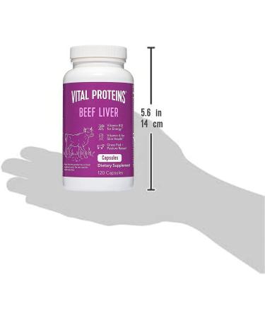 Vital Proteins Beef Liver 750mg | 120 Capsules - Nutrient-Dense Superfood Supplement - Buy Online on GoSupps.com