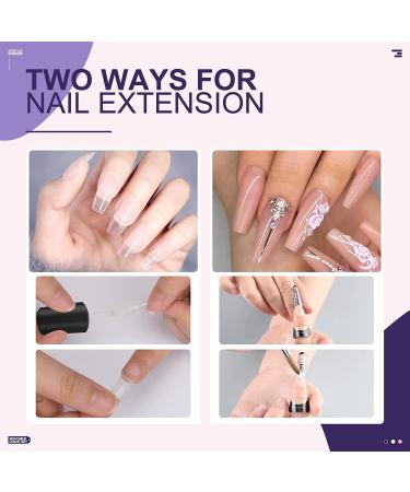 Morovan Acrylic Nail Kit - Professional 3-Color Powder & Liquid Set for Nail Extension - Includes Brush, Primer, Glue & Tips for Beginners - Buy Online on GoSupps.com