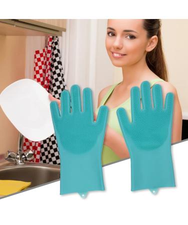 Magical Silicone Dishwashing Gloves with Wash Scrubber | Ultimate Cleaning Gloves for Kitchen & Household - Buy Online on GoSupps.com