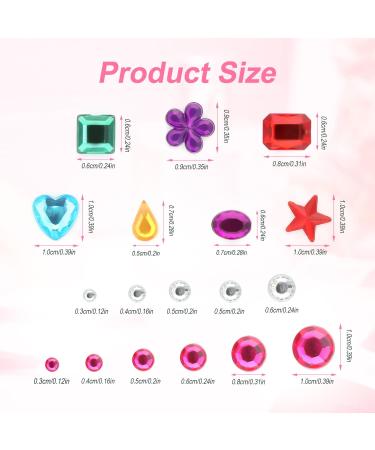 Rhinestone Stickers Self Adhesive Face Gems - 1350pcs | Festival & Party Jewels for DIY Crafts and Makeup - Buy Online on GoSupps.com