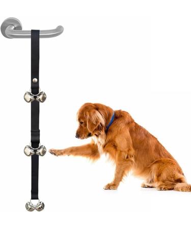 Adjustable Dog Doorbell for Toilet Training | Black Puppy Door Bells for Easy House Training - Buy Online on GoSupps.com