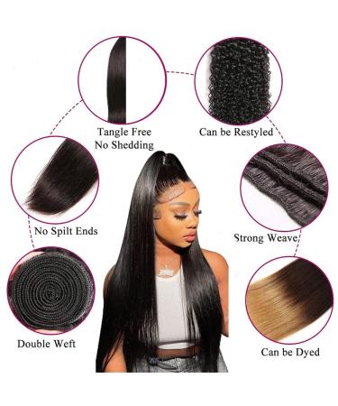 10A Brazilian Virgin Human Hair Bundles - 22 24 26 Inch Straight Weave - 100% Unprocessed Virgin Hair - Buy Online on GoSupps.com
