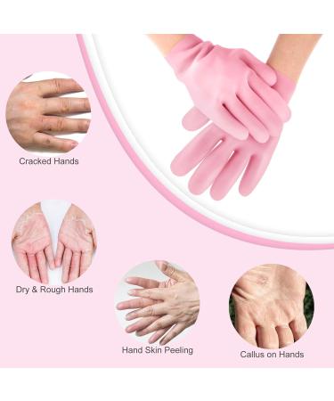 Sibba 2 Pairs Silicone Moisturizing Gloves and Socks Spa Gel Hydrating Gloves for Overnight Bedtime Heal Eczema Sleeping Lotion Hand Treatment Gloves Socks Repair Rough Cracked Dry Chapped Skin - Buy Online on GoSupps.com