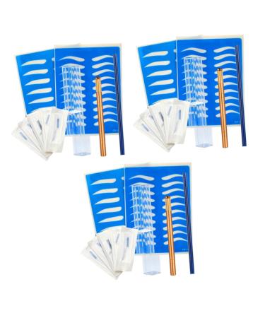 Healifty 3pcs Microblading Golden Storage Kit Pen Semi-permanent with Eyebrow Manual Practice Pencil 1 count (Pack of 1) Goldenx3pcs