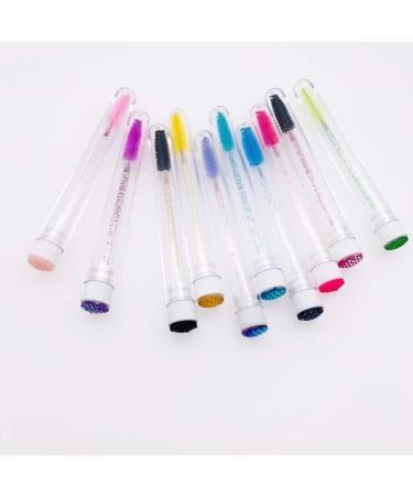60 Pcs Colorful Disposable Mascara Brushes | Diamond Eyelash Spoolies | Makeup Brush | Lash Supplies | Sanitary Tube | MIX - Buy Online on GoSupps.com
