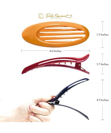 RC Roche 6-Piece Oval Hair Clip Set - Stylish Hair Accessories for Women & Girls | Fashionable Large Classic Multi-Fold Clips - Buy Online on GoSupps.com