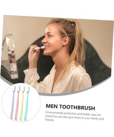 Minkissy 4-Piece Soft Bristle Toothbrush Set | Travel-Friendly Adult Toothbrushes for Superior Oral Cleanliness - Buy Online on GoSupps.com