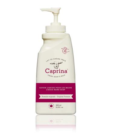 Caprina by Canus Liquid Hand Soap Pump  With Fresh Canadian Goat Milk Soften and Soothe Skin Moisturizing Vitamin A B2 B3 Formula 11.8 ounces(Pack of 1) Original