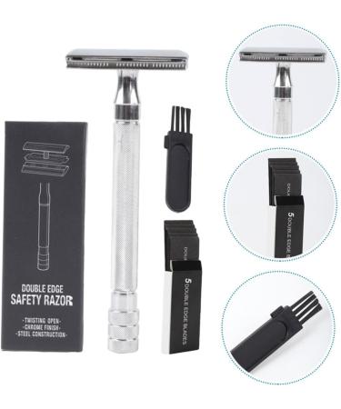 Angoily 3 Sets Manual Razor & Travel Bottles | Silicone Mustache & Double-Sided Face Razor - Durable & Portable - Buy Online on GoSupps.com