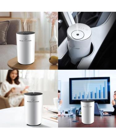 Waterless Essential Oils Diffuser - Portable Battery Operated Smart Cordless Design - Cold Mist Aroma Diffuser (White - Buy Online on GoSupps.com