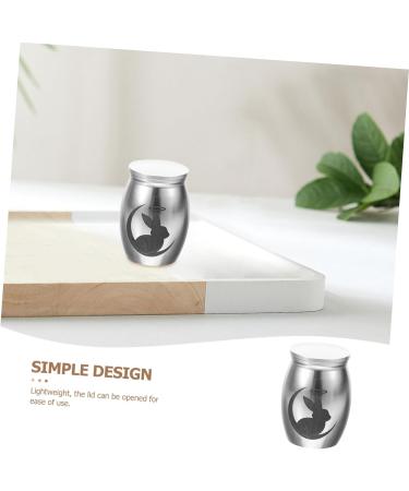 HANABASS Rabbit Urn Bunny Small Pet Urn Urns Urn for Ashes Parrot Urn Keepsake Urn Dog Urn Stainless Steel 2.50X1.50X1.50CM Silver - Buy Online on GoSupps.com
