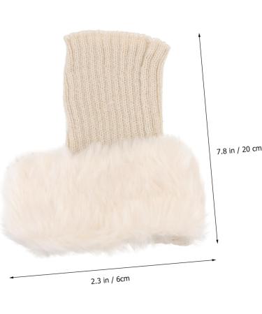 Buy ToddMomy 2 Pairs of Fashionable Fur Leg Warmers & Short Ankle Cuffs - Stylish Acrylic Boot Socks for Women | International Shipping Available - Buy Online on GoSupps.com