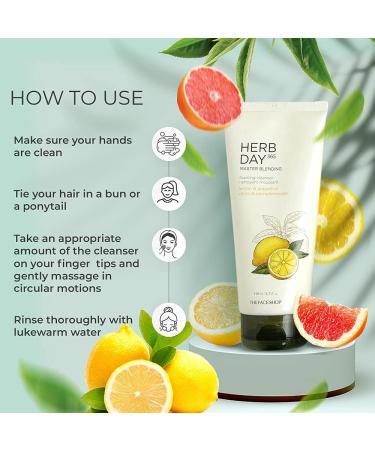 THE FACE SHOP Herb Day 365 Cleansing Foam Lemon - Buy Online on GoSupps.com
