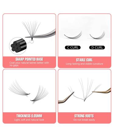 500 Fans 10D/12D C/D Curl 0.05mm Soft Handmade Volume Lash Extensions - 9mm Natural Eyelash Fans - Buy Online on GoSupps.com