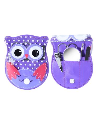 Spove Owl Design Manicure Set for Girls Teens - Pack of 6 Purple Nail Care Grooming Kits - Buy Online on GoSupps.com