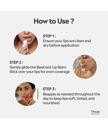 Beetroot Tinted Lip Balm | Nourishing Lip Care for Dry & Chapped Lips | Helps Reduce Lip Pigmentation | Natural Moisture & Soft Tint | For Women & Men | Stick Lip Balm (Red) - Buy Online on GoSupps.com