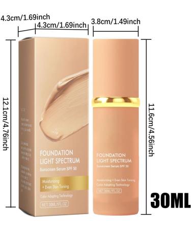 Medium Spectrum Foundation - Color Changing Foundation | 30ml Liquid Warm Coverage Cream Concept | Long-Lasting Waterproof Full Coverage Makeup Base | Foundation For - Buy Online on GoSupps.com