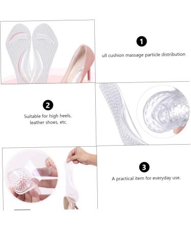 NOLITOY Non-Slip Massage Mat Insoles 6 Pairs Gel Arch Support Cushions for Ladies' Shoes | Ultimate Foot Care & Comfort Inserts - Buy Online on GoSupps.com