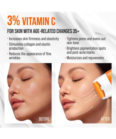  7Days 7DAYS Face Lifting Cream with Vitamin C | Korean Skincare Face Moisturizer | Anti-Aging Face and Neck Cream for Women | Anti-Puffiness and Skin Toning Roller Massager - Buy Online on GoSupps.com