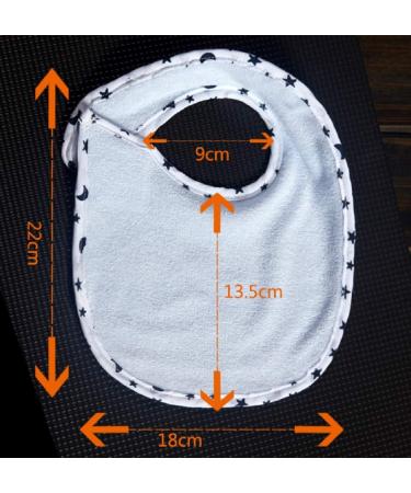 Soft Double Layers 80% Cotton Absorbent Bandana Bibs Set for Baby - 7 Piece (Blue) - Buy Online on GoSupps.com