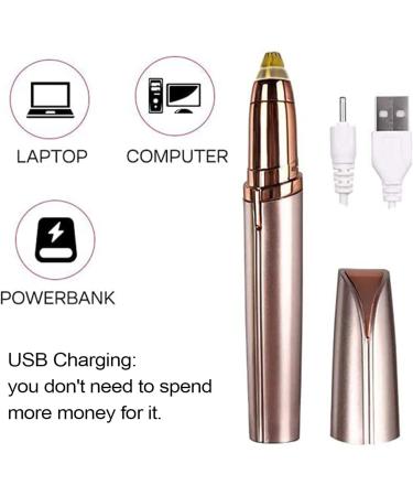 Buy Pain-Free Eyebrow Trimmer & Face Hair Remover for Women - Electric Facial Razor in Rose Gold | International Shipping - Buy Online on GoSupps.com