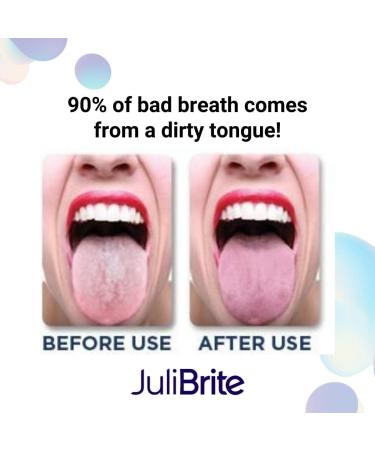 JuliBritrite Tongue Angel 50ml - Dual Pack Tongue Scraper & Cleaner for Fresh Breath & Halitosis Support - Buy Online on GoSupps.com