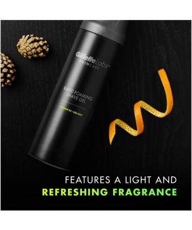Gillette Labs by Gillette Rapid Foaming Shave Gel Cools to Soothe and Helps Protect Against Shaving Irritation Easily Rinses Off 198ml - Buy Online on GoSupps.com