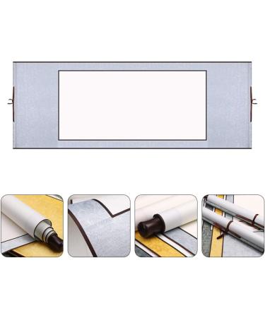 STOBOK 2pcs Blank Rice Paper Scroll Decked Accessories Quill Household Blank Scroll Office Set Wall Hanging Silverx2pcs 1.5X40X117CMx2pcs - Buy Online on GoSupps.com