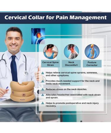 Wonder Care Soft Cervical Collar - Adjustable Neck Support Brace for Neck Pain - Women & Men - Large Grey - Buy Online on GoSupps.com