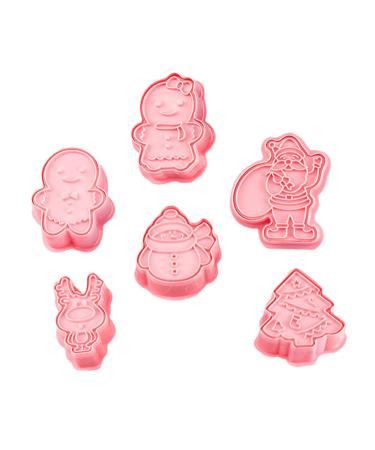 Ciieeo 6pcs Biscuit Mold Biscuits Ice Cake Mold Cake Kit Cookie Mold Push Type Baking Tools 3D