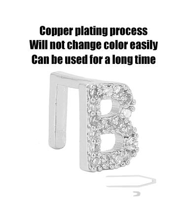 Hip Hop Teeth Grills for Men & Women | Silver B Letter Mouth Accessories | Halloween Dentures Ornaments - Buy Online on GoSupps.com