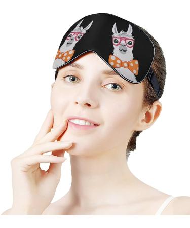 Sunglass Alpaca Llama Eye Mask Sleep Blindfold | Adjustable Strap | Blocks Light for Travel, Yoga, Nap | Women Men - Buy Online on GoSupps.com