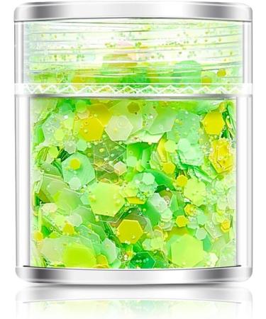 1 Box Fashion DIY Manicure Glow in the Dark Neon Sequins Hexagon Sequins Nail Art Glitter Luminous Nail Powder(12) - Buy Online on GoSupps.com