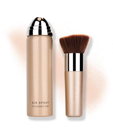 Erinde AirBrush Foundation Spray  Silky Foundation Spray Makeup Set with Brush  Flawless Coverage for Smooth Radiant Finish  Lightweight Blendable Lasting Moisturizing Formula  01 Ivory
