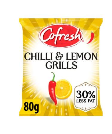 Cofresh Chilli & Lemon Flavour Potato Grills 80gr x 15 pack Chilli Lemon Potato Grills