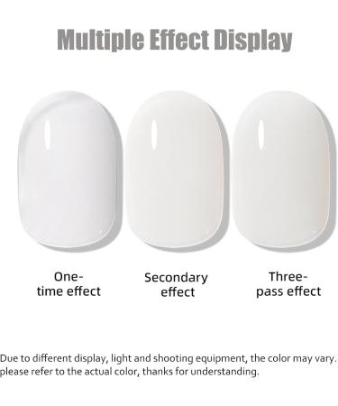 White Nail Polish - Translucent White Nail Varnish - Sheer Milky White Nail Polish - Long Lasting Quick Dry Nail Polish - Neutral Nail Polish French Manicure Nail Art DIY at Home - Buy Online on GoSupps.com