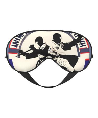 Taekwondo Design Soft Sleep Eye Mask Female Breathable Eye Patch Perfect for Travel and Relaxation