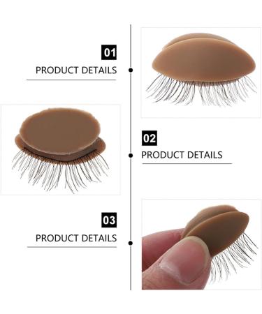 Homoyoyo Lot de 2 T tes de Mannequin pour Extensions de Cils 6 Paires de Paupi res de Remplacement Amovibles Silicone R sistant au Vieillissement Couleurs Noir Caf et Caf Clair Outil - Buy Online on GoSupps.com