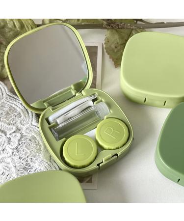 Tomedeks 2PCs Travel Contact Lens Container Set with Mirror Care Cone Tweezers & Double Connection Box - Portable & Convenient for International Shipping - Buy Online on GoSupps.com