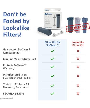 SoClean 2 Replacement Cartridge Filter Kit with Check Valve - Authentic Part & Full Warranty - Buy Online on GoSupps.com
