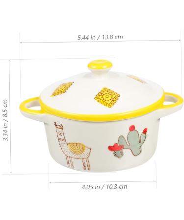 Alipis 1pc Ceramic Steamed Egg Bowl Food Serving Bowl Noodle Ceramic Baking Bowl Kitchen Bowl Child Dessert 13.8x10.3cm Assorted Color-1 - Buy Online on GoSupps.com