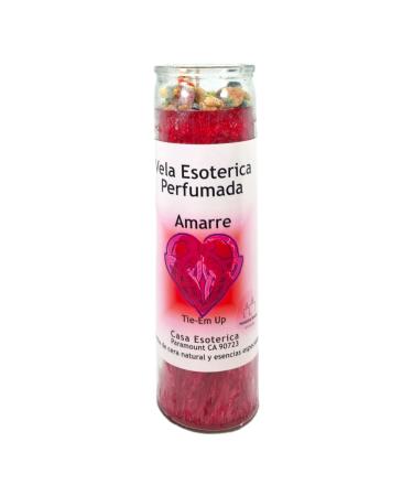 TIE-EM UP-Palm Wax Spiritual Intention Spell Candle- RED | Vela CASA ESOTERICA PERFUMADA- (AMARRE)