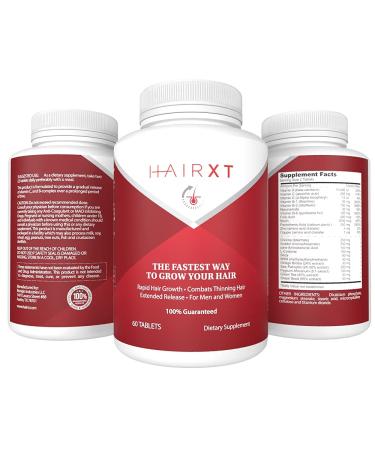 Premium Hair Vitamins for Hair Growth   HairXT100 Premium Hair Supplement Helps Grow  Thicken & Prevent Hair Loss   Includes Over 20 Essential Natural Hair Care Vitamins   60 Tablets