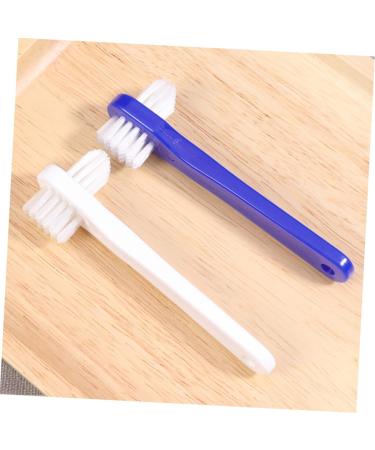 Homsfou 4-Piece Hygiene Prosthesis Cleaner - Two-Colored Toothbrush for False Teeth & Dentures Care - Buy Online on GoSupps.com