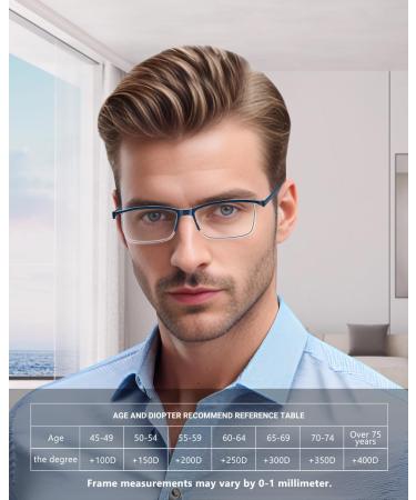 Buy Teraise Blue Light Blocking Reading Glasses for Men & Women | Stylish & Comfortable 2.75x Reading Aid with Feather Hinges - Buy Online on GoSupps.com